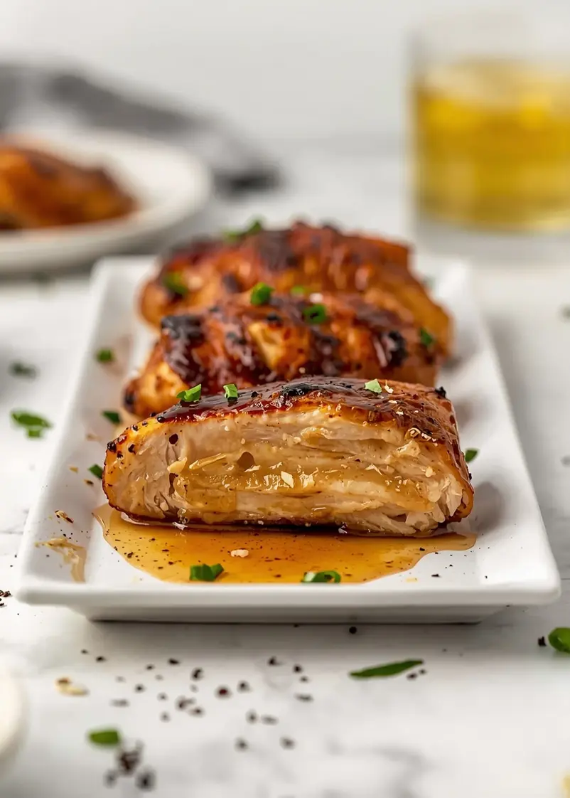honey garlic chicken thighs grill ready to serve