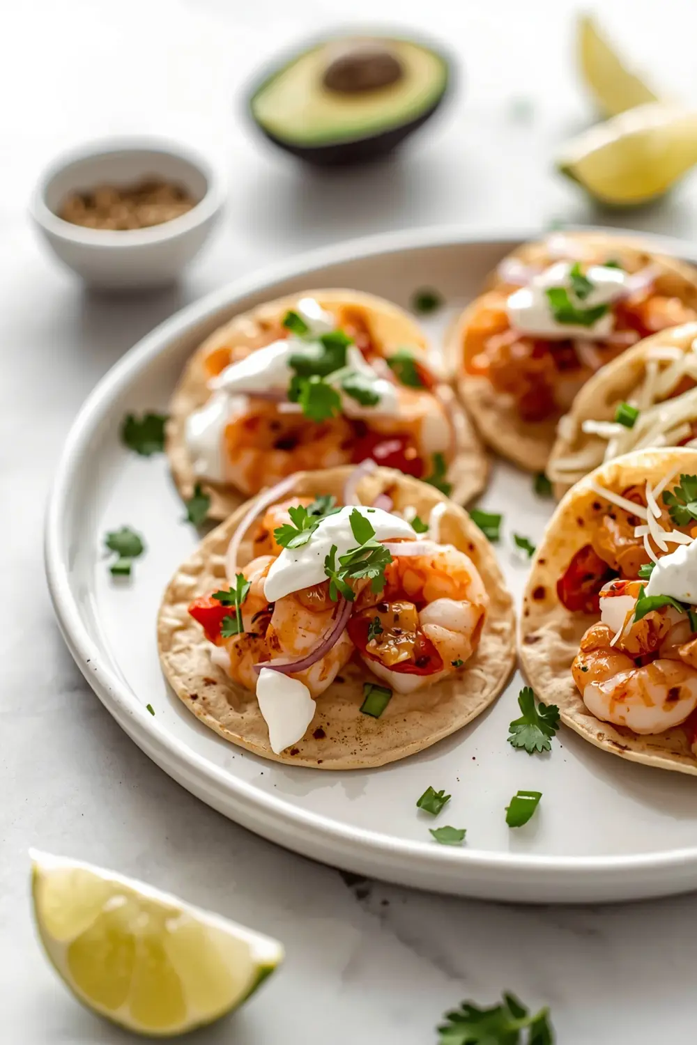 mini shrimp tacos party crowd