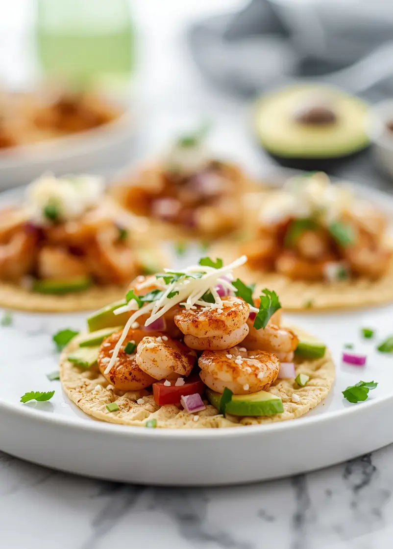 mini shrimp tacos party crowd ready to serve