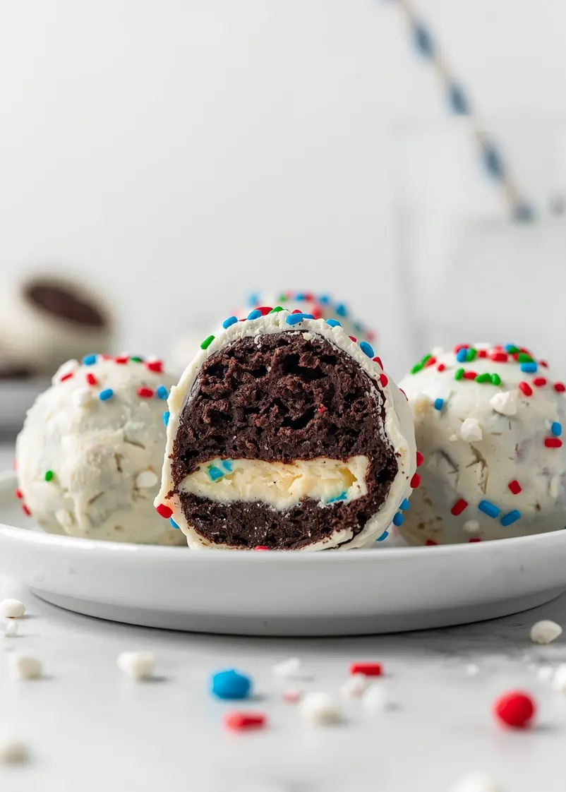 oreo truffles 4th july party ready to serve