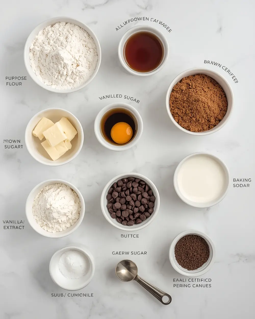 Ingredients for patriotic brownie bites party