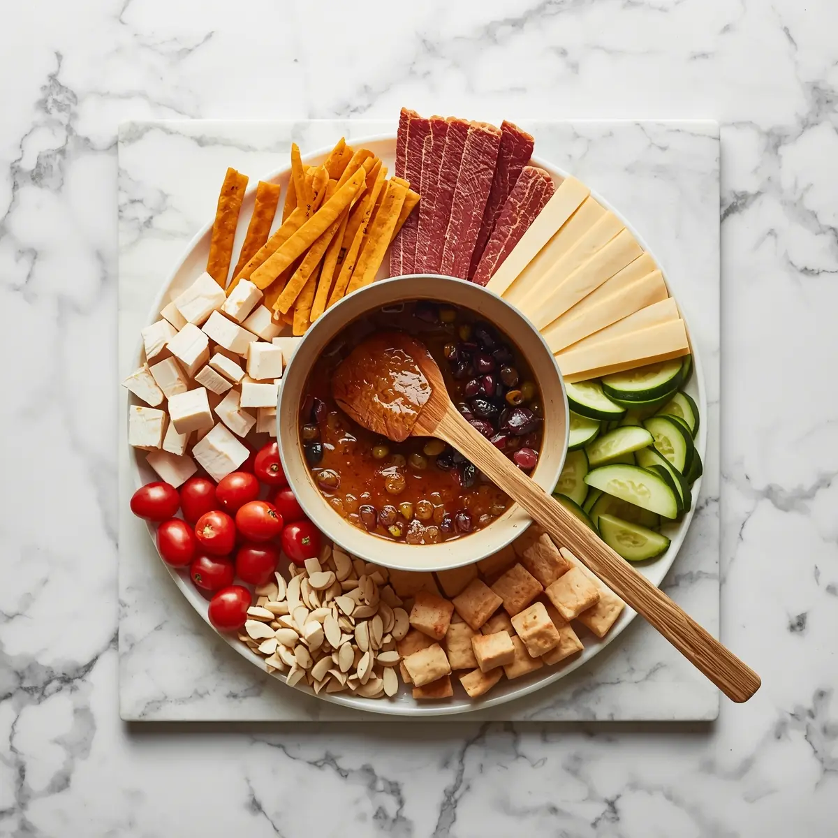 Cooking instructions for patriotic charcuterie board