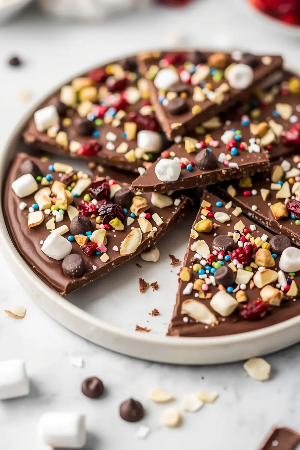 patriotic chocolate bark sharing