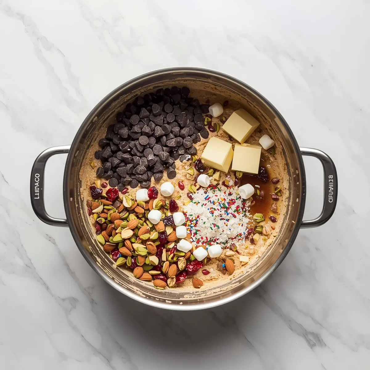 Cooking instructions for patriotic chocolate bark sharing