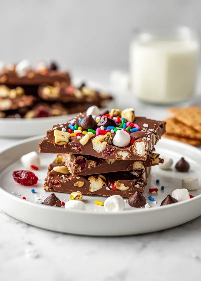 patriotic chocolate bark sharing ready to serve