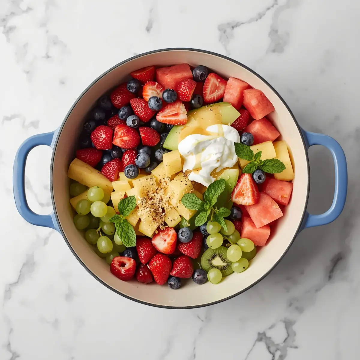 Cooking instructions for patriotic fruit skewers crowd