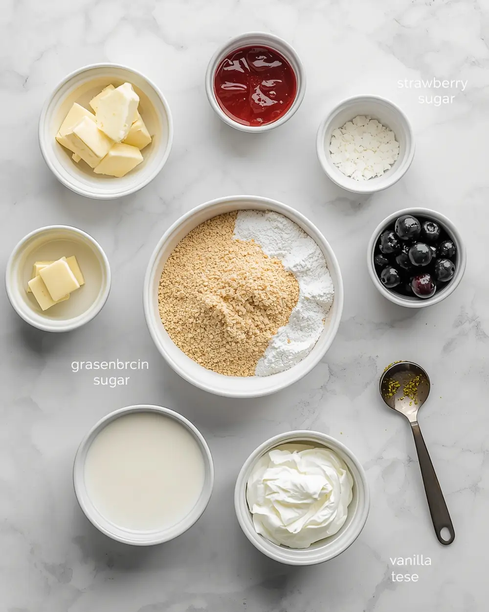Ingredients for patriotic icebox cake crowd
