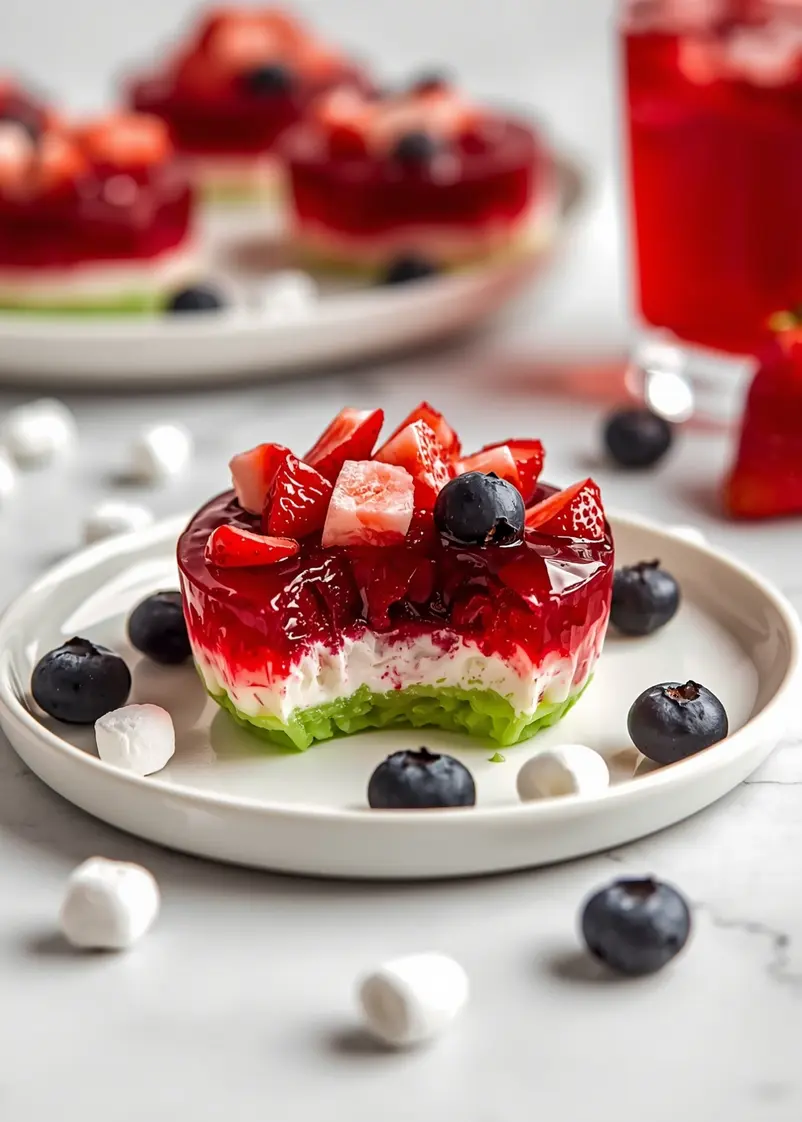patriotic jello cups party ready to serve