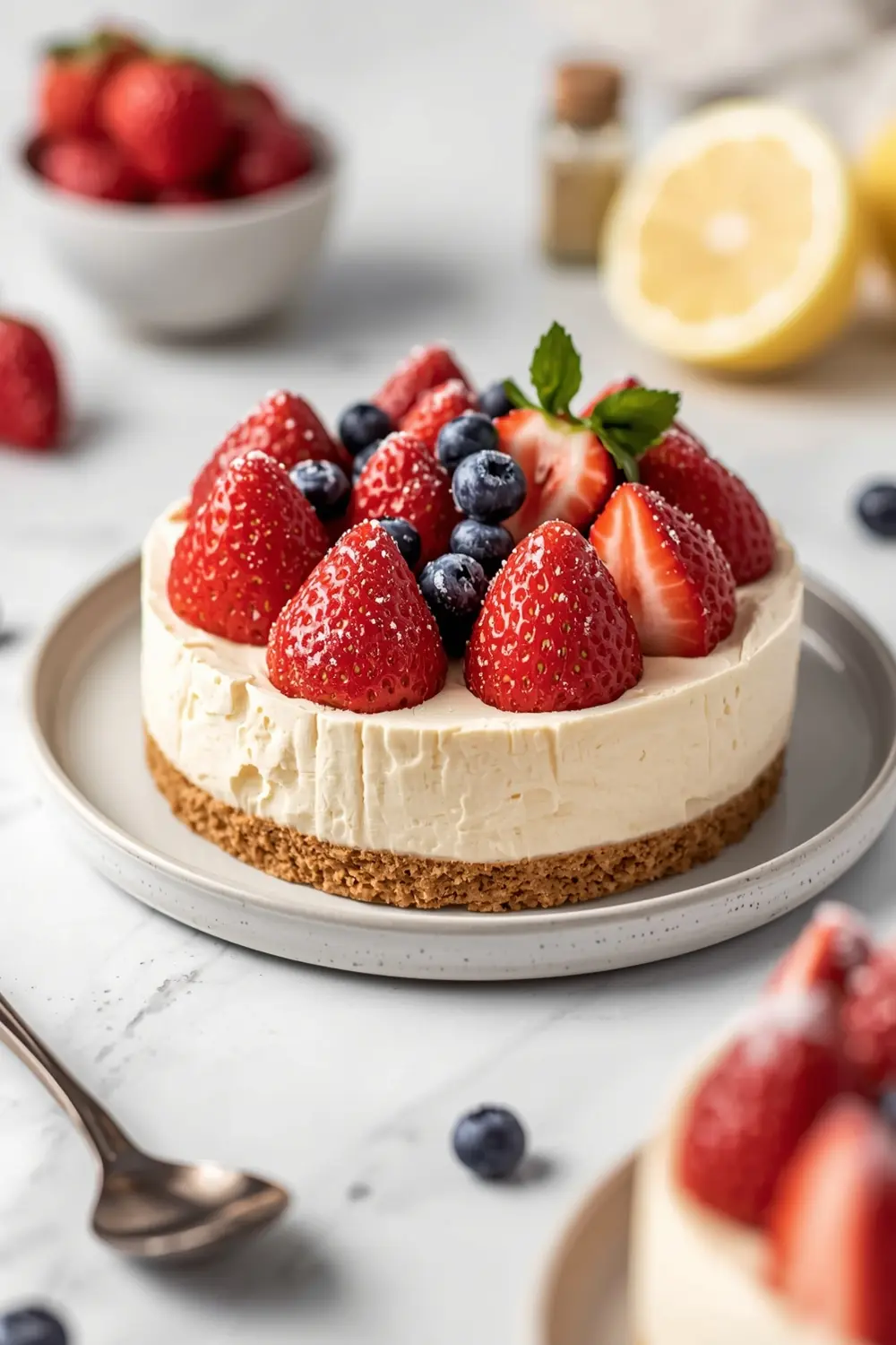 patriotic no bake cheesecake