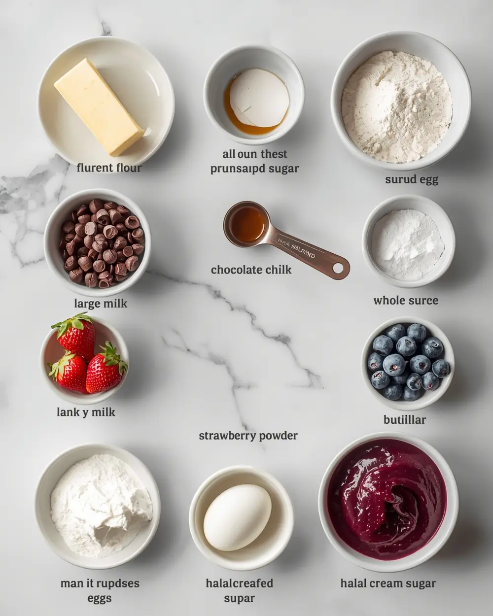 Ingredients for patriotic pinata cake party