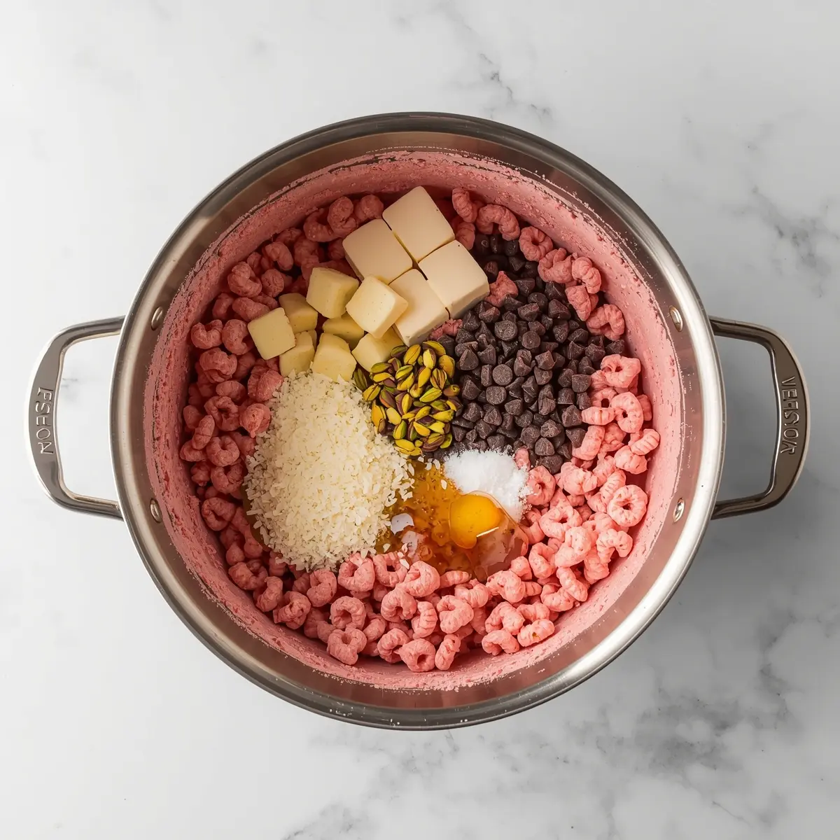 Cooking instructions for patriotic rice krispie treats