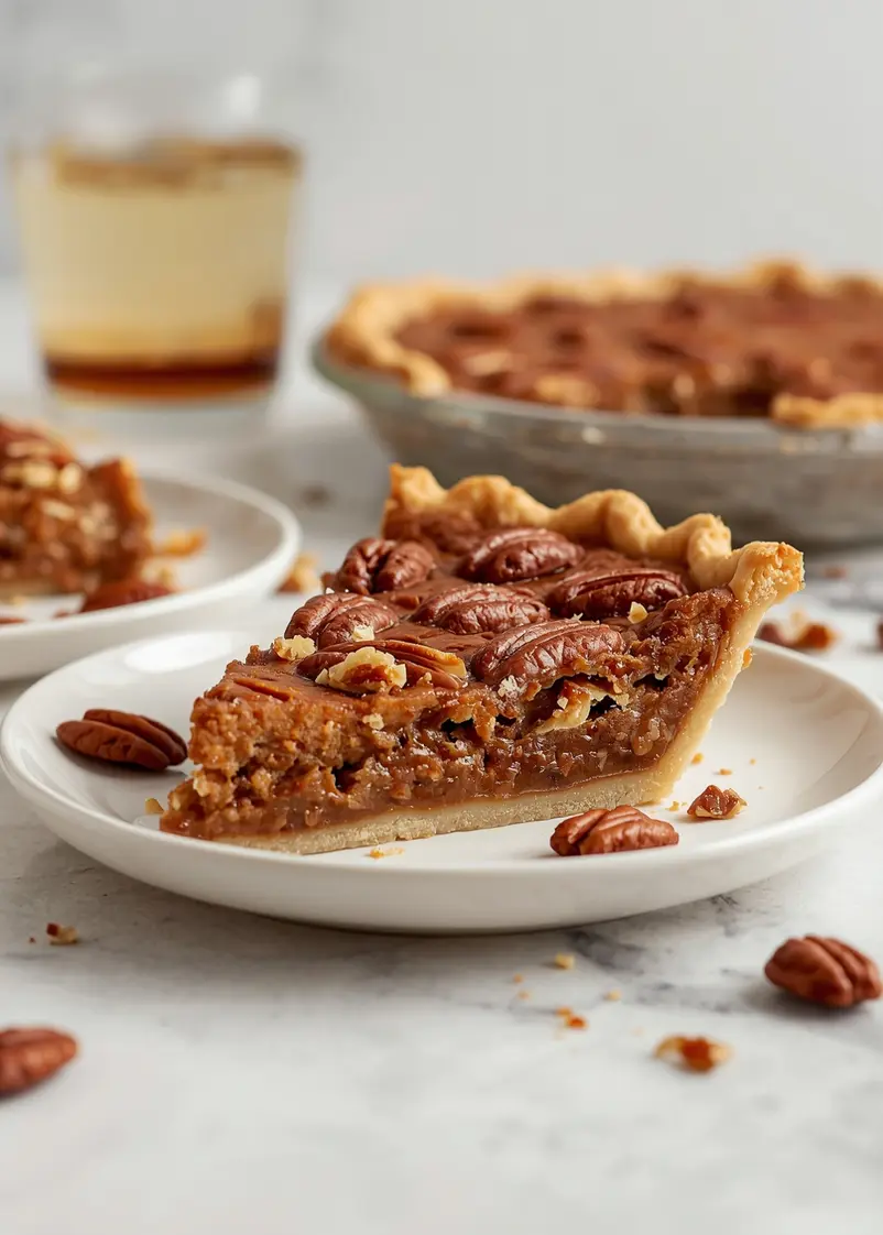 pecan pie Thanksgiving crowd sharing ready to serve