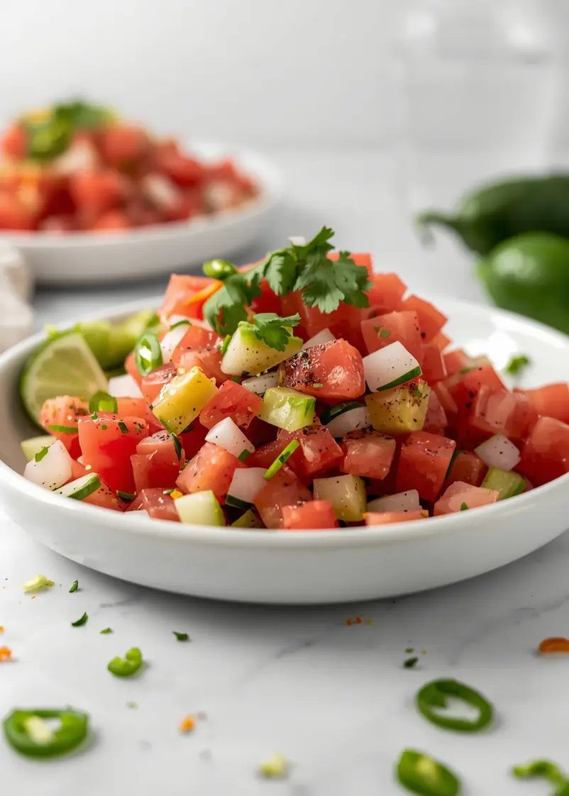 pico de gallo fresh crowd ready to serve