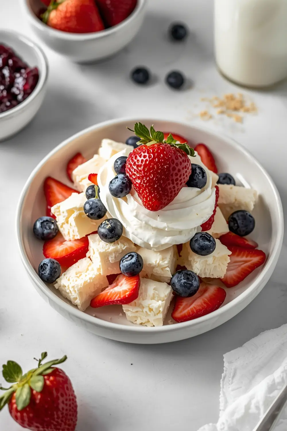 red white blue trifle sharing