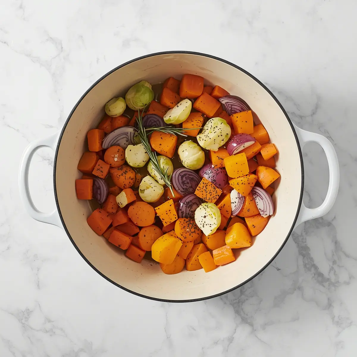 Cooking instructions for roasted fall vegetables Thanksgiving crowd