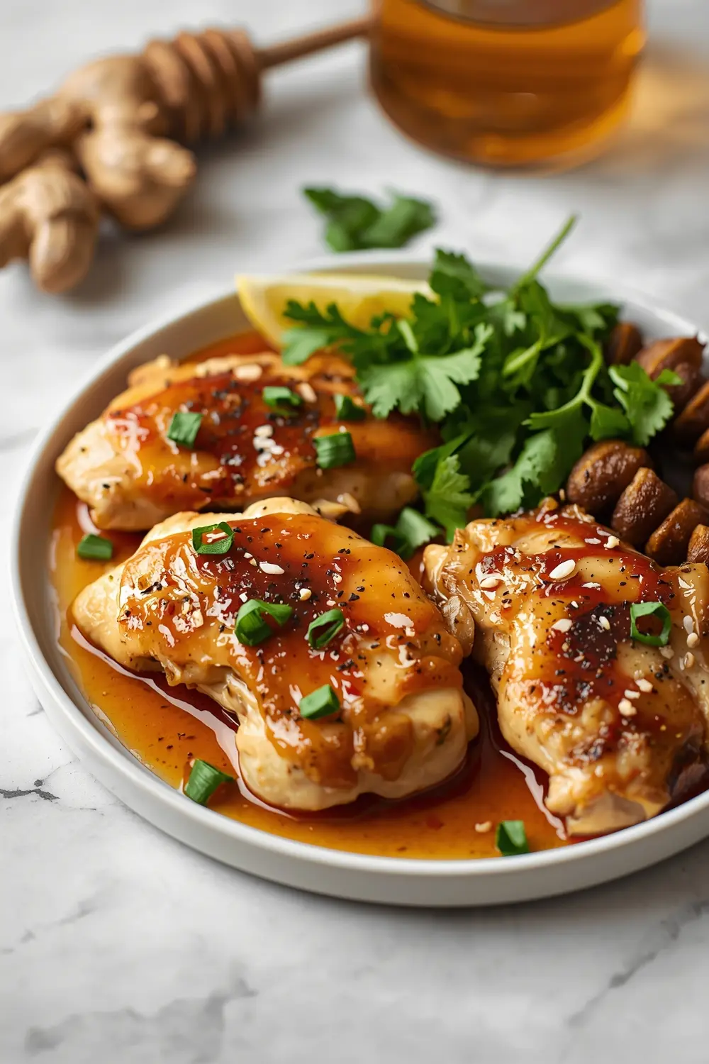 slow cooker honey garlic chicken BBQ