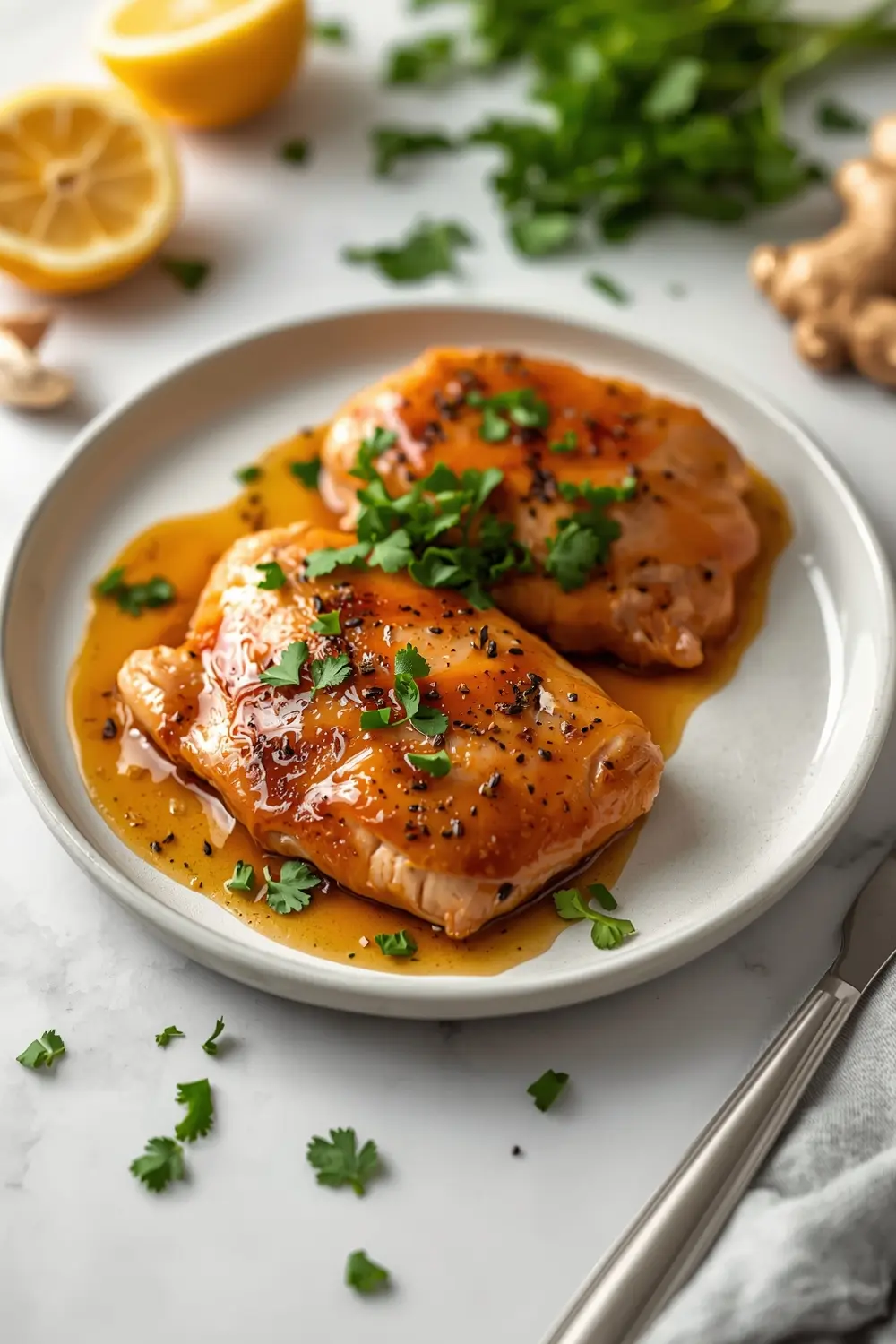 slow cooker honey garlic chicken BBQ