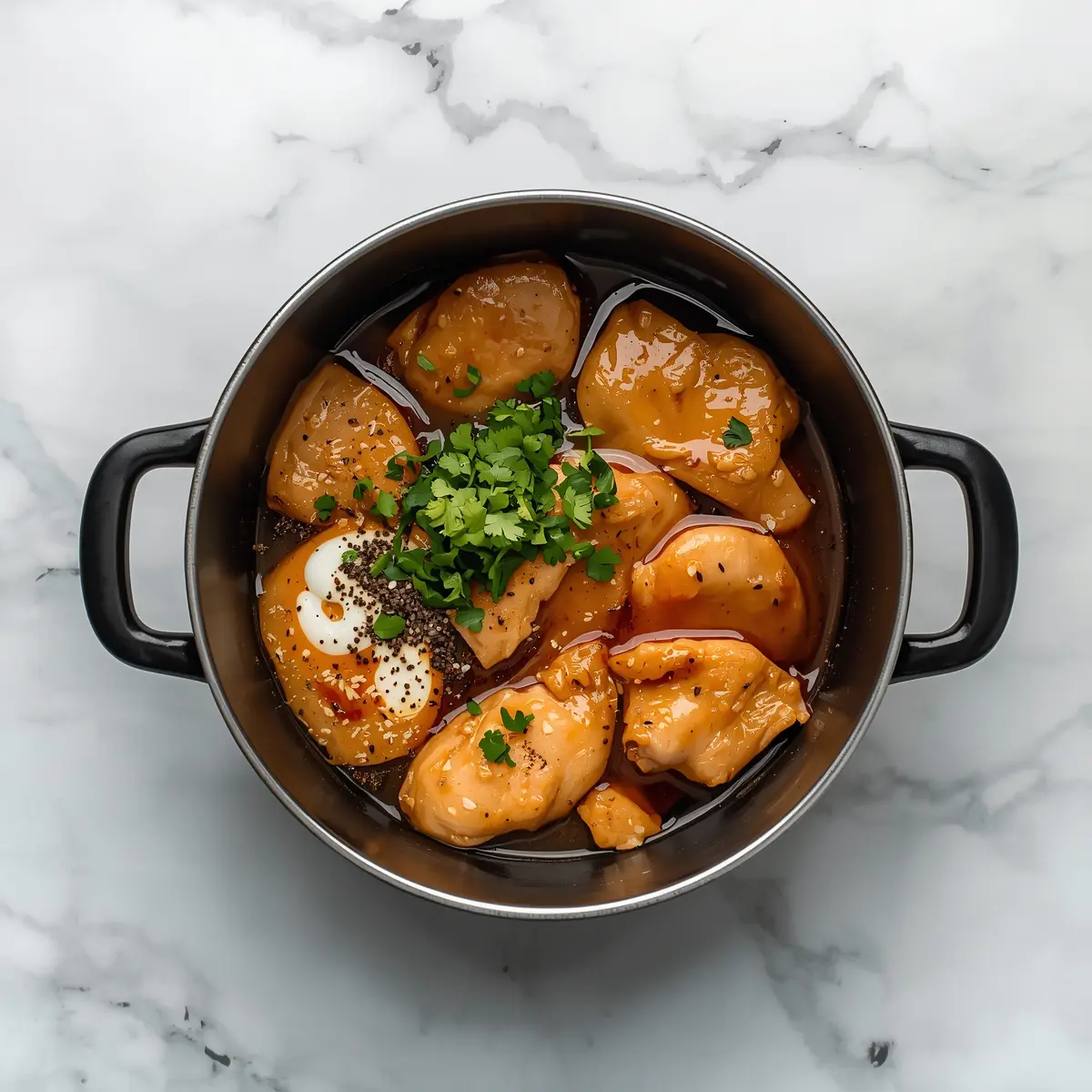 Cooking instructions for slow cooker honey garlic chicken BBQ