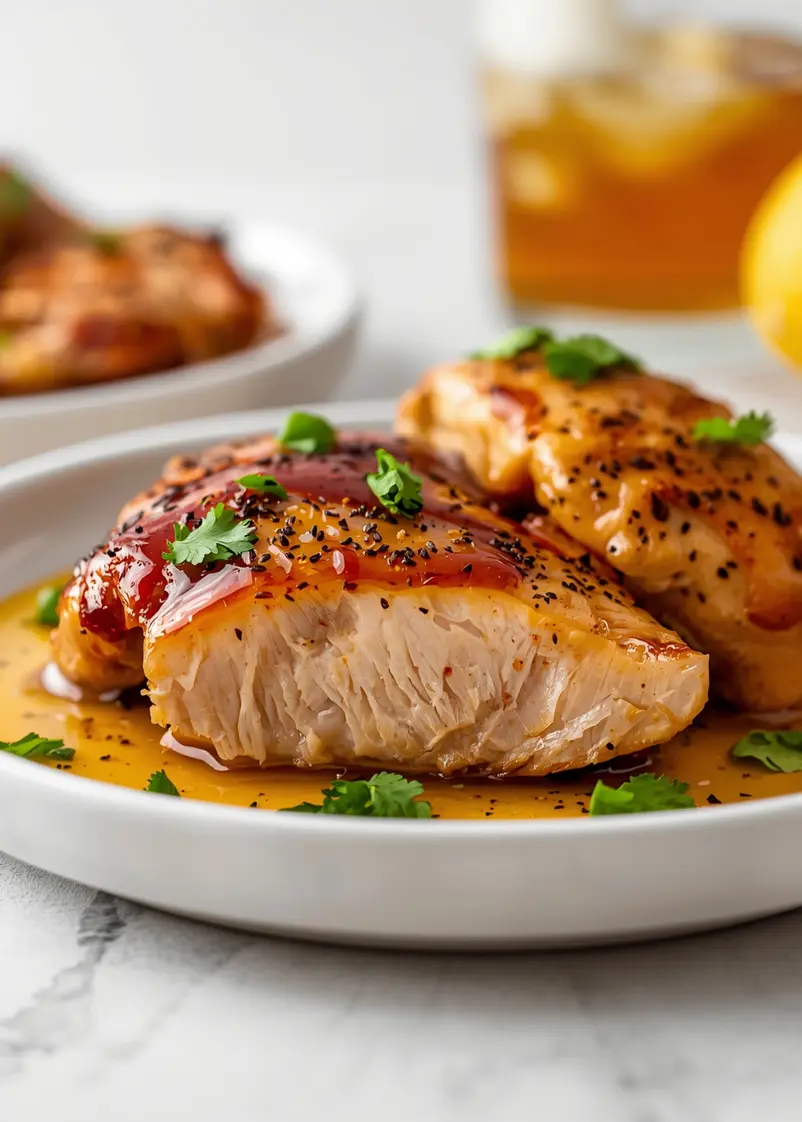 slow cooker honey garlic chicken BBQ ready to serve