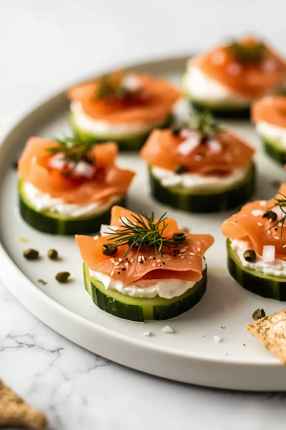 smoked salmon cucumber crowd