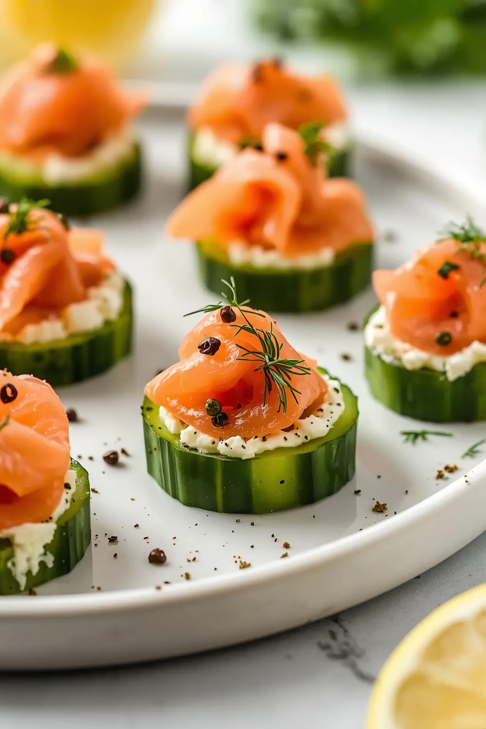 smoked salmon cucumber crowd