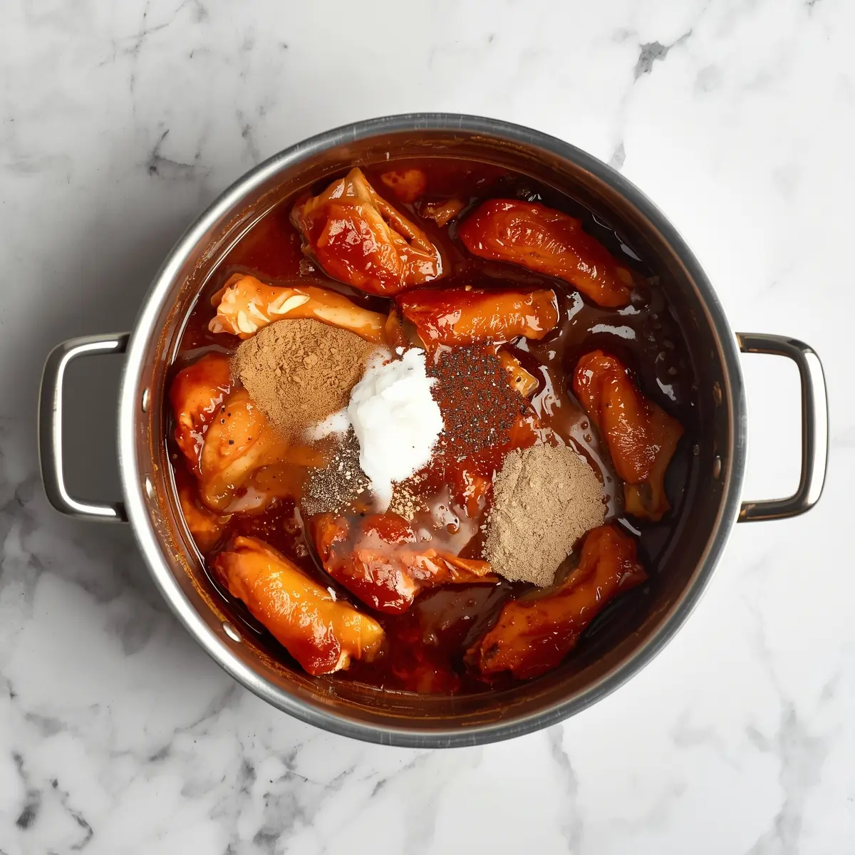 Cooking instructions for sticky BBQ chicken wings party