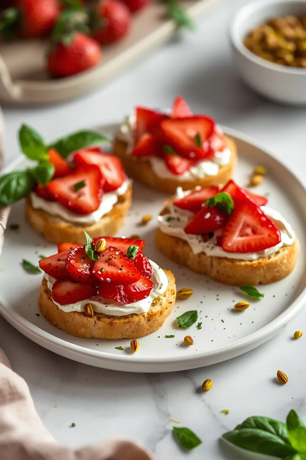 strawberry basil bruschetta party