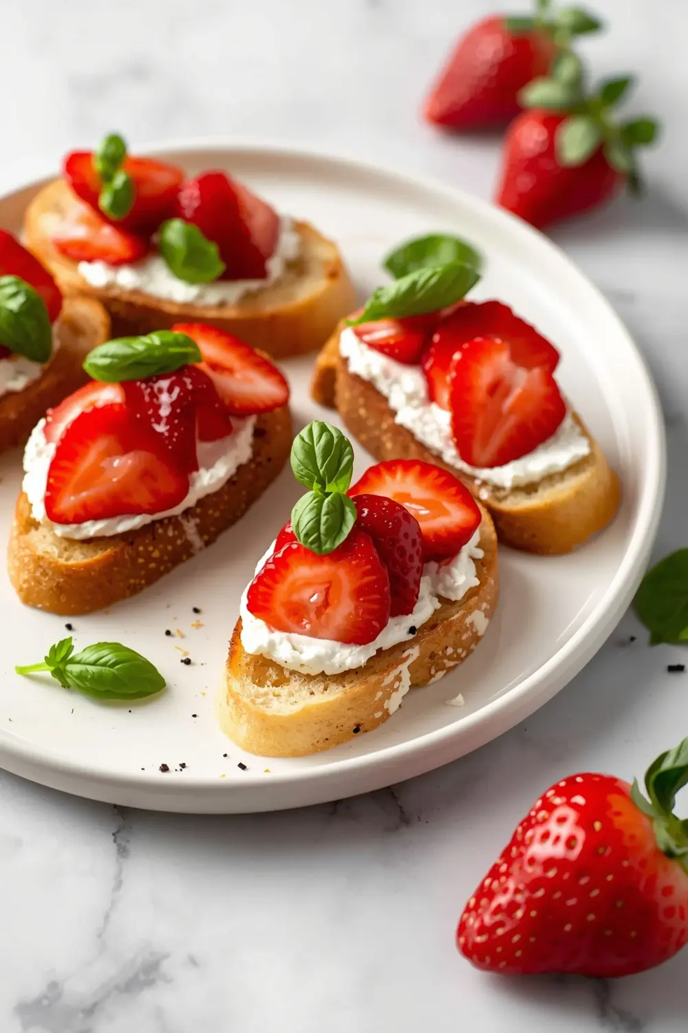 strawberry basil bruschetta party