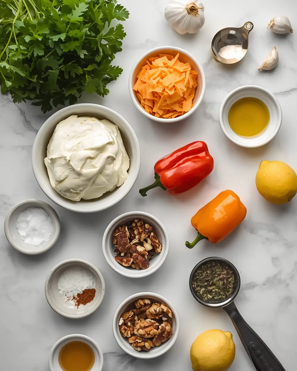 Ingredients for stuffed mini peppers party