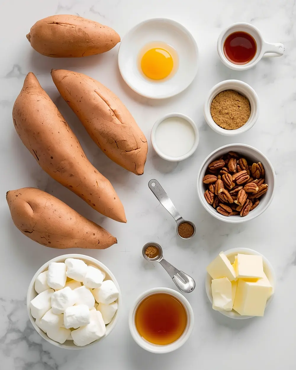 Ingredients for sweet potato casserole Thanksgiving crowd