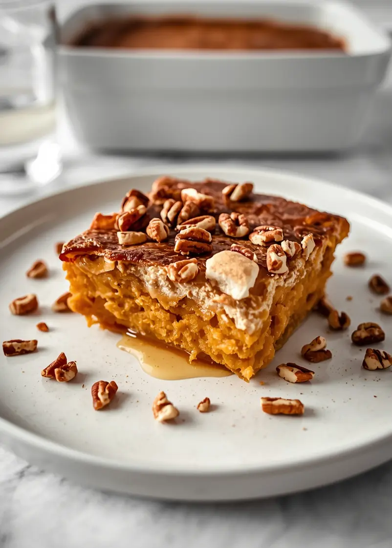 sweet potato casserole Thanksgiving crowd ready to serve