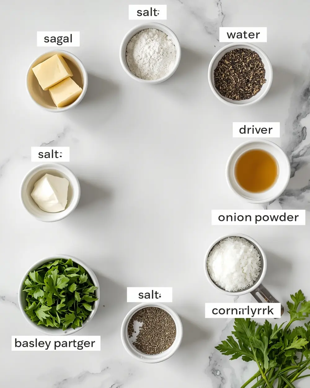 Ingredients for turkey gravy crowd Thanksgiving easy