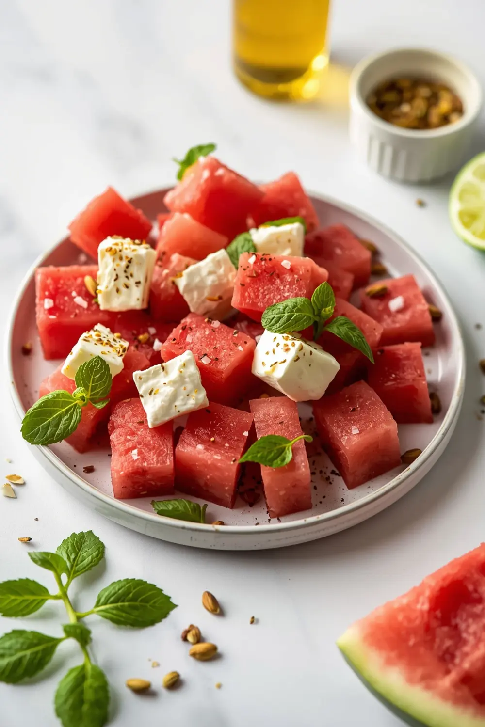 watermelon feta skewers party