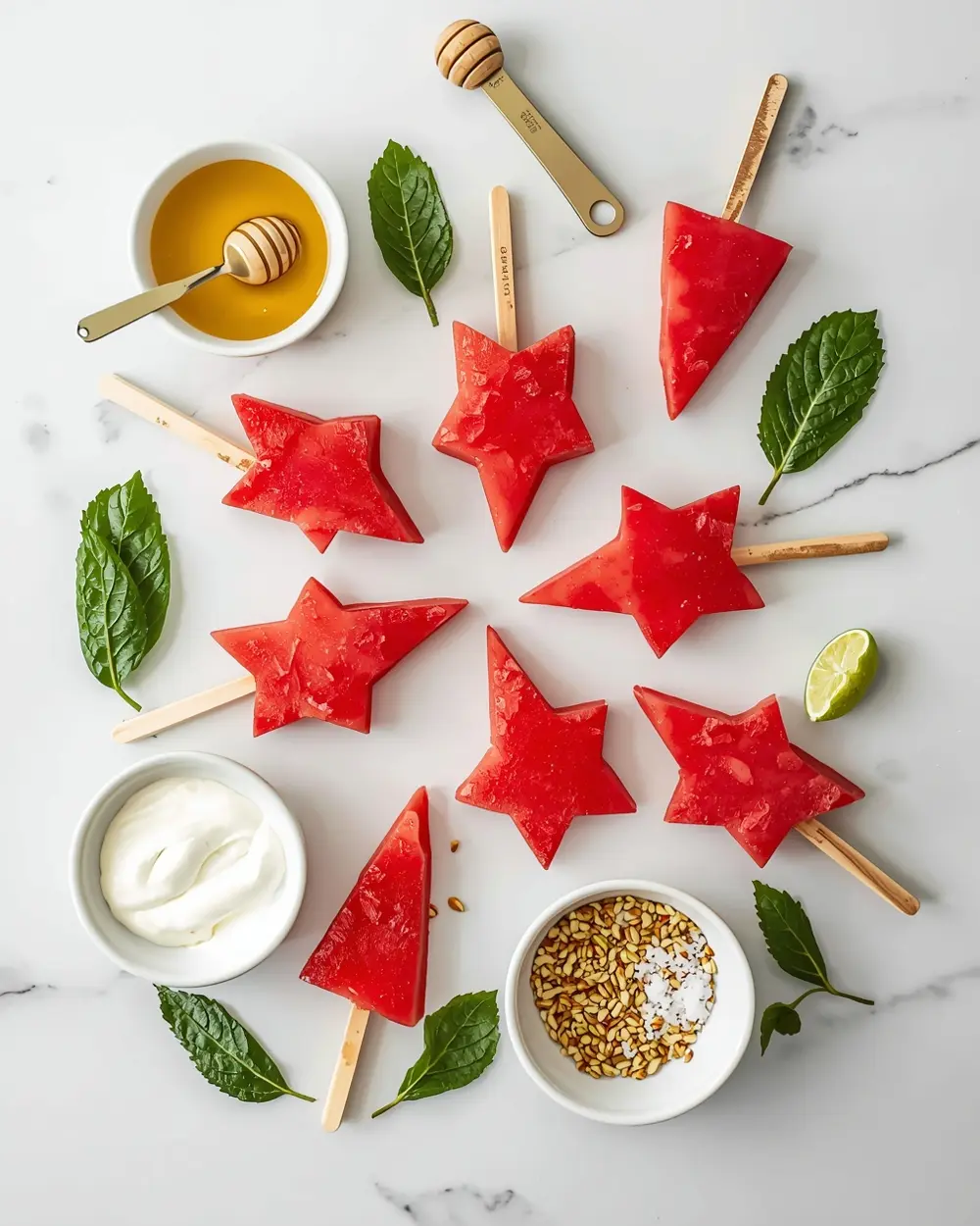 Ingredients for watermelon star skewers party