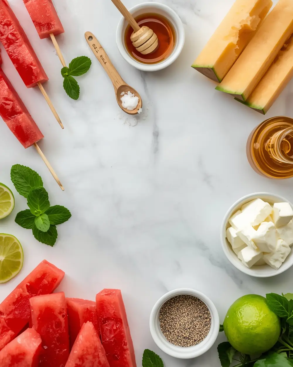 Ingredients for watermelon star skewers party