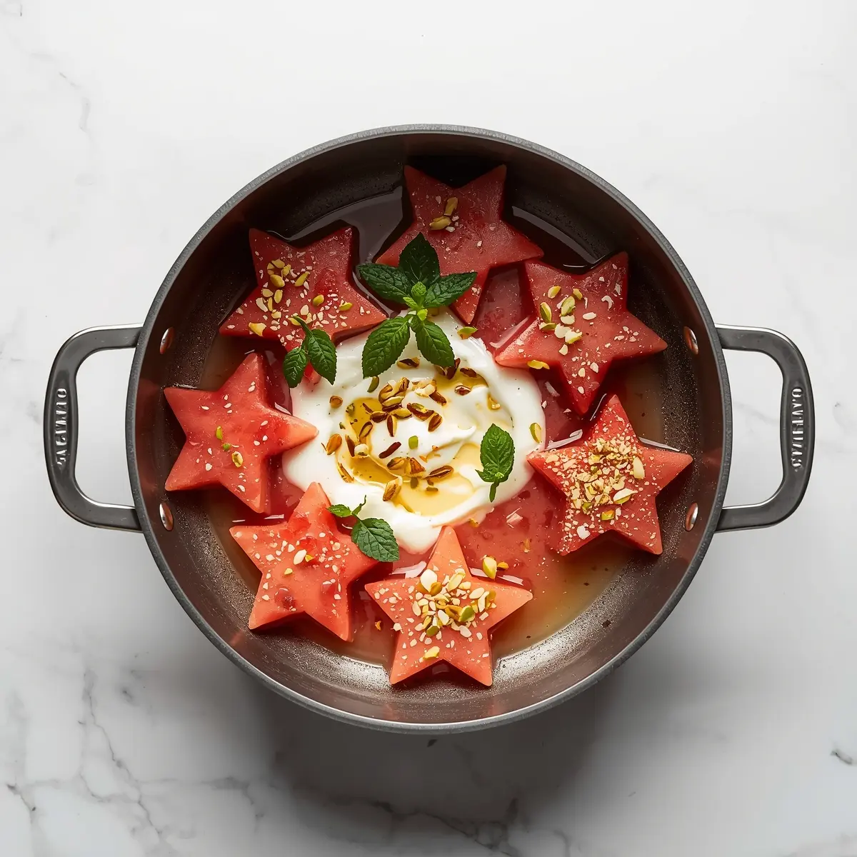 Cooking instructions for watermelon star skewers party