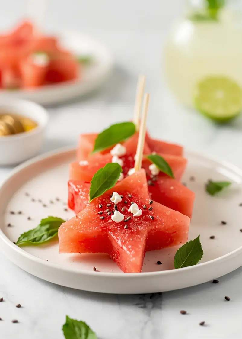 watermelon star skewers party ready to serve