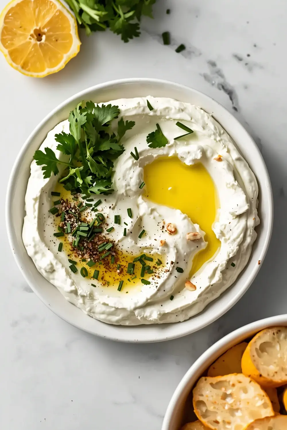 whipped feta dip crowd
