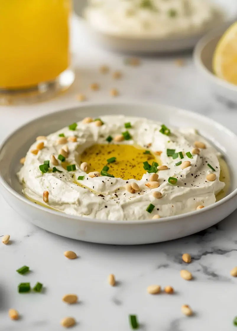 whipped feta dip crowd ready to serve