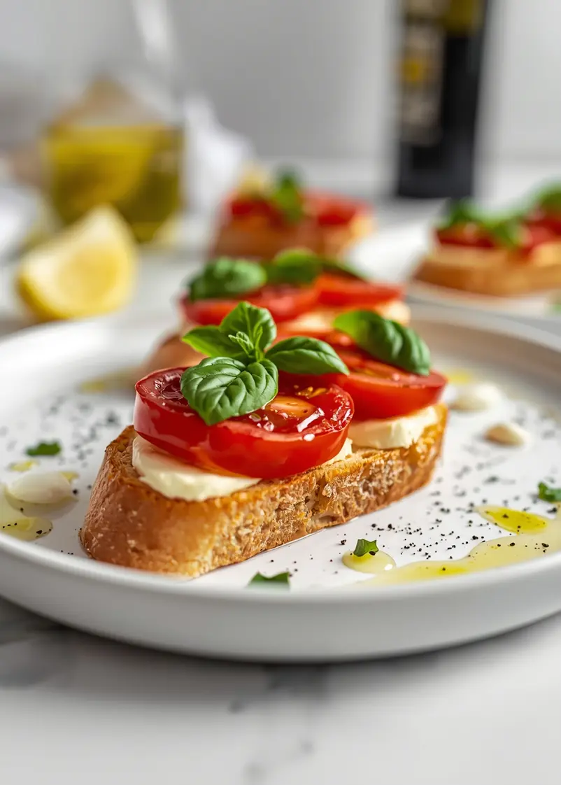 4th of july bruschetta crowd ready to serve