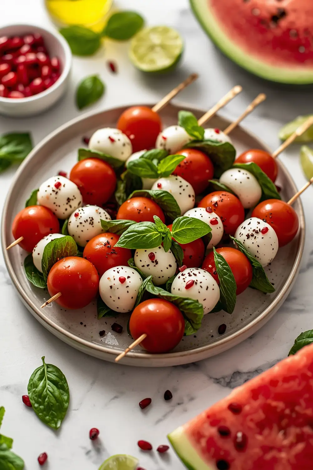 4th of july caprese skewers crowd