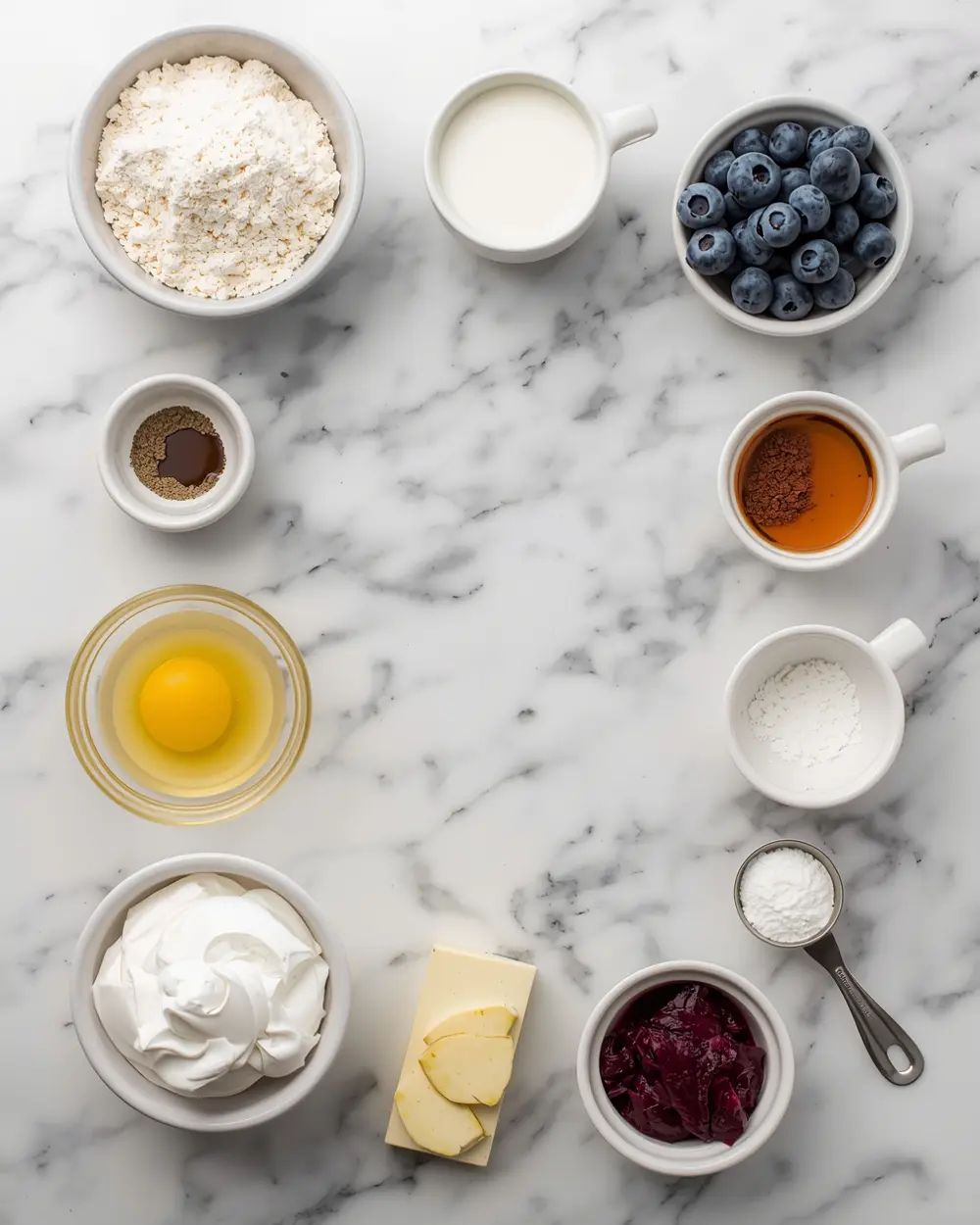 Ingredients for 4th of july flag cake crowd