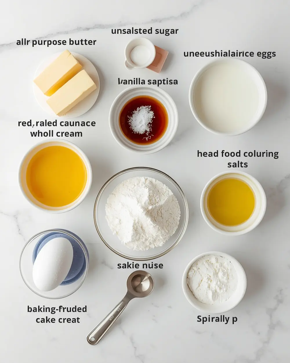 Ingredients for 4th of july flag cake crowd