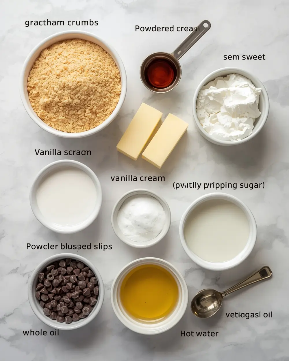 Ingredients for 4th of july icebox cake crowd