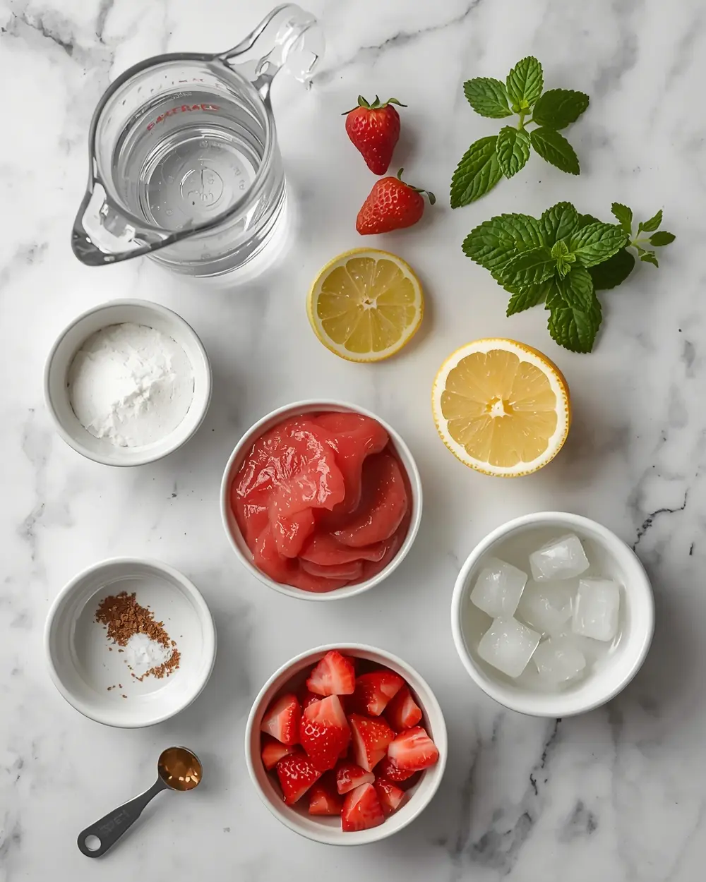 Ingredients for 4th of july lemonade crowd