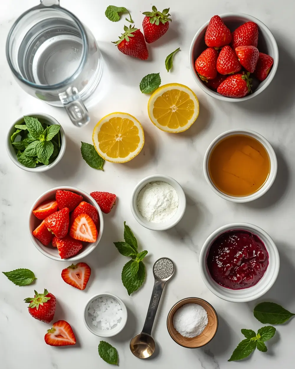 Ingredients for 4th of july lemonade crowd