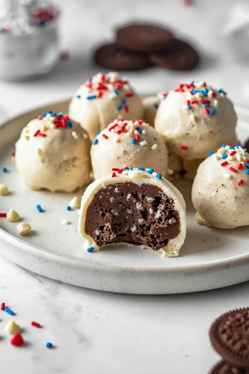 4th of july oreo truffles crowd