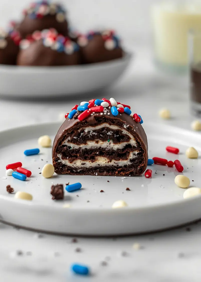 4th of july oreo truffles crowd ready to serve