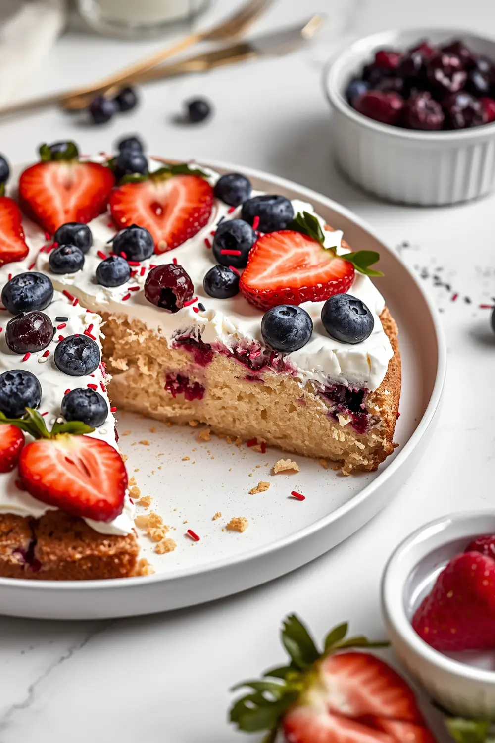 4th of july poke cake crowd