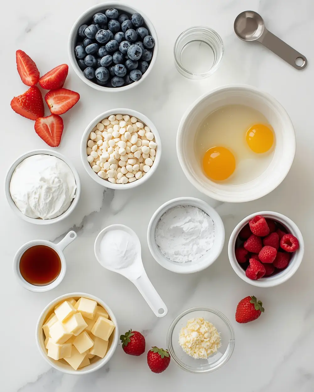 Ingredients for 4th of july poke cake crowd